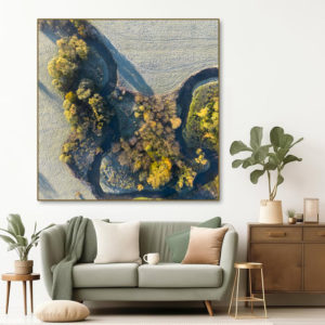 Alternative view of Podzimní meandry řeky Lučiny s jinovatkou